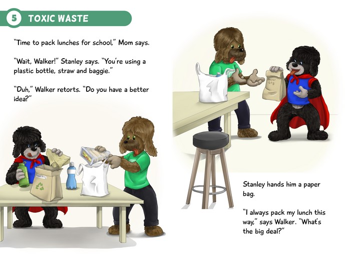 Learning about toxic waste reduction from Stanley.