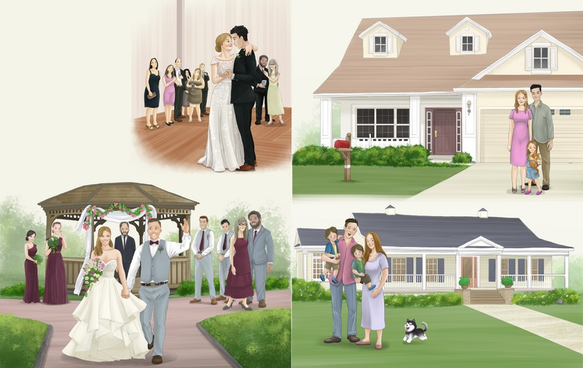 A wedding celebrating the union of two families.