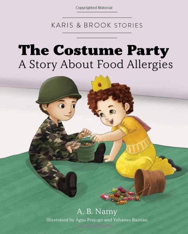 Cover of The Costume Party: A Story About Food Allergies children's book.
