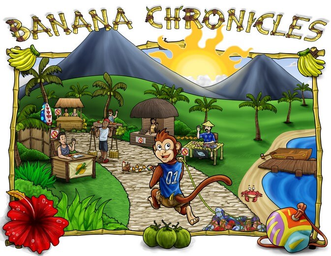 Cover of Banana Chronicles Fishing for Bananas children's book.