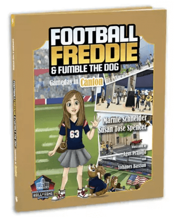 Cover of Football Freddie and Fumble in Canton childrens' book.