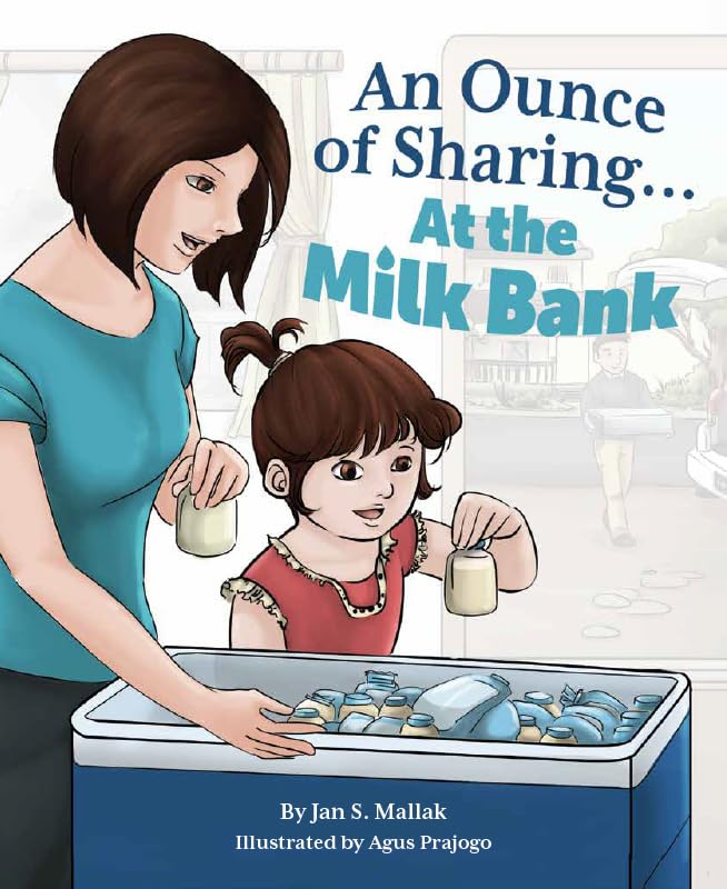 Cover of An Ounce of Sharing at the Milk Bank children's book.