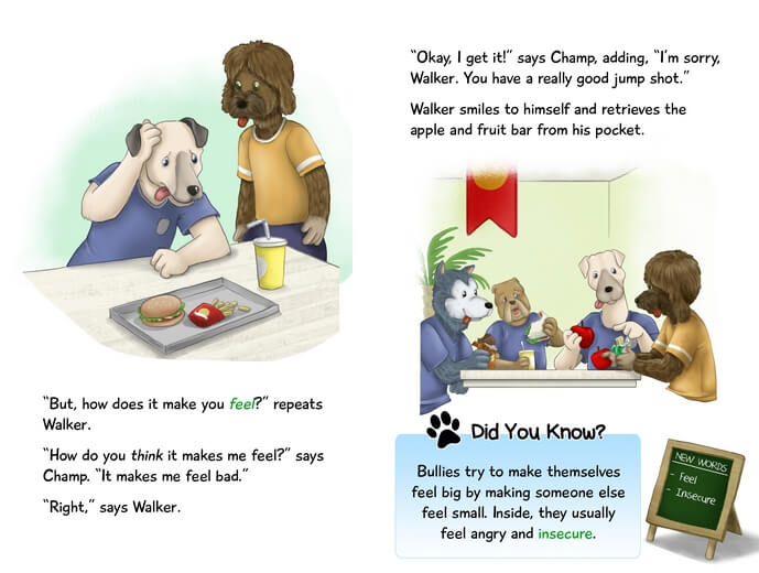 A student advising his friend against verbal bullying.