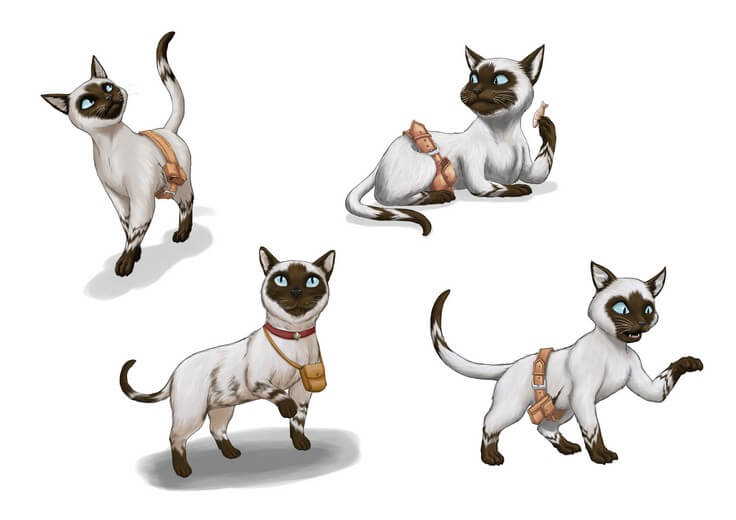 Character sheet of Pearl, featuring various poses and emotional expressions to maintain consistency throughout all spreads of the book.