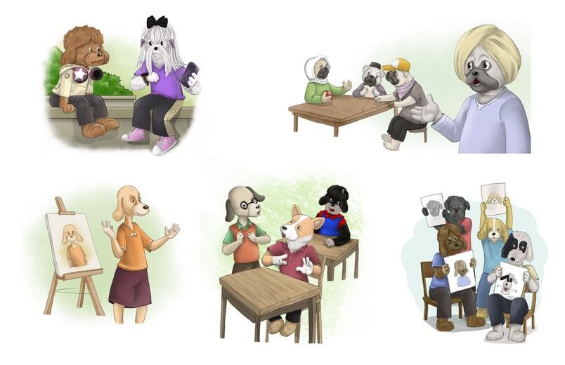 Additional characters were added to introduce and emphasize the importance of diversity.