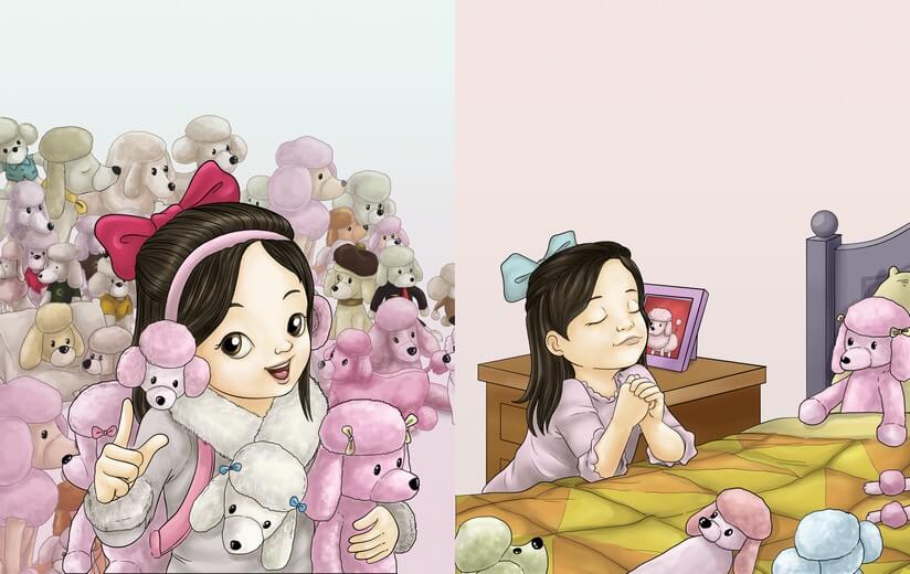 Final colored spread completed to the author-approved palette, ready for layout and print.