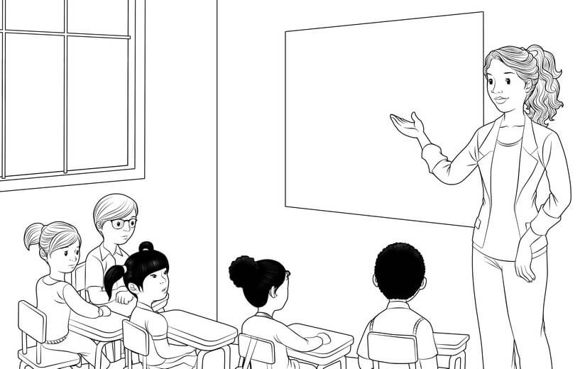 Clean line art incorporating the author's feedback, submitted for a second approval before color begins.