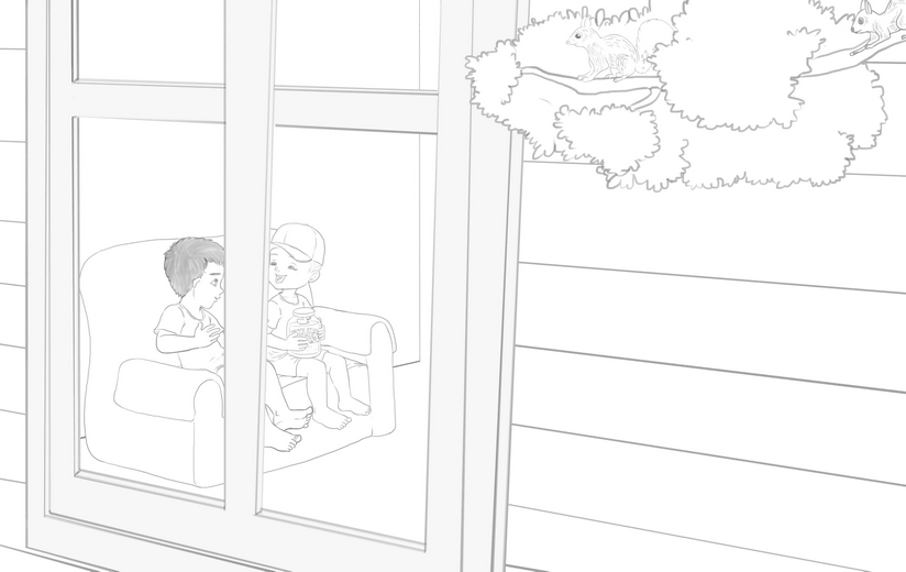 Clean line art incorporating the author's feedback, submitted for a second approval before color begins.