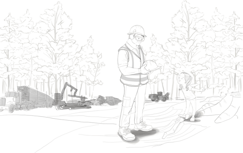 Clean line art incorporating the author's feedback, submitted for a second approval before color begins.