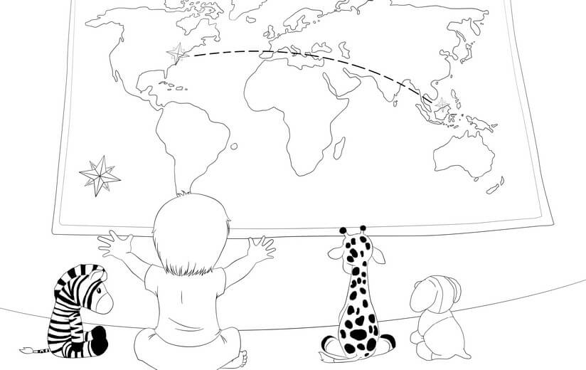 Clean line art incorporating the author's feedback, submitted for a second approval before color begins.